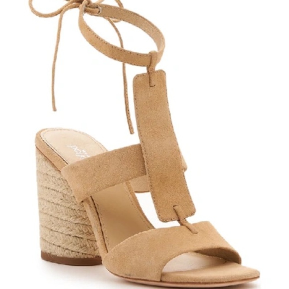 Botkier Women's Alexia Suede Ankle Tie Sandals in Biscuit